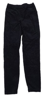 Tmavomodré cuff nohavice H&M