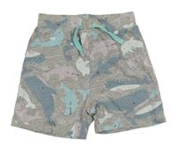 Sivé melírované kraťasy s mořskými živočichy zn. PRIMARK