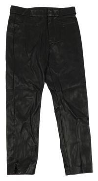 Čierne koženkové nohavice ZARA