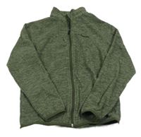 Khaki melírovaná fleecová prepínaci mikina everest