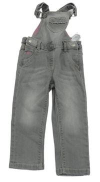 Šedé teplákové riflové laclové kalhoty se srdíčkem S. Oliver