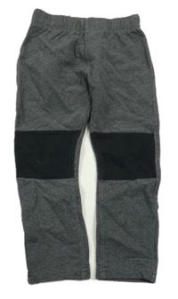 Tmavošedo-černé melírované tepláky H&M