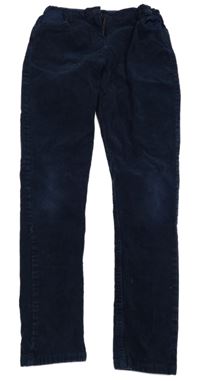 Tmavomodré skinny manšestráky Vertbaudet