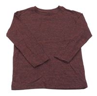 Mahagónovoé melírované tričko Tu