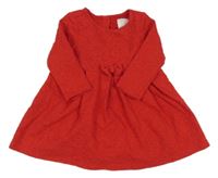 Červené vzorované šaty s mašlou C&A