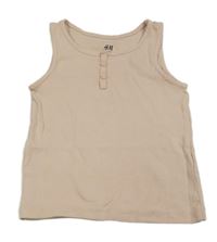 Světlepudrový rebrovaný top H&M