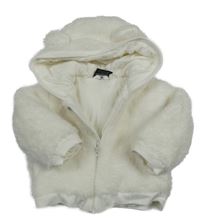 Smetanový chlupatý podšitý bomber s kapucí s oušky Texstar