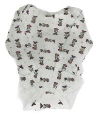 Bílé body s Minnie a srdíčky PRIMARK