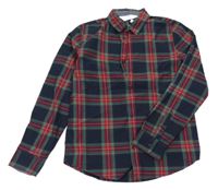 Nové - tmavomodro-kockovaná košeľa H&M