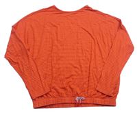 Oranžové pruhované tričko Tchibo