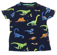 Tmavomodré tričko s dinosaurami M&S