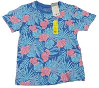 Modré květované tričko Primark