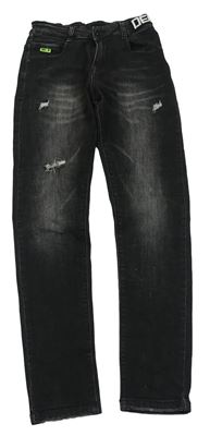 Černé skinny rifle s prošoupáním