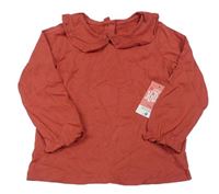 Červené triko s límečkem Matalan