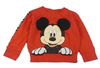 Červená mikina s Mickeym Disney