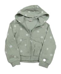 Svetlozelená bodkovaná á prepínaci mikina s kapucňou H&M