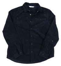 Tmavomodrá menšestrová košeľa M&S