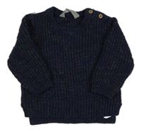 Tmavomodrý melírovaný svetr Primark