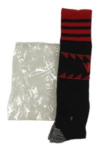 Nové - Černé podkolenky so vzorom a pruhmi