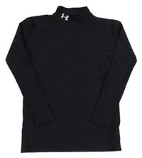 Černé sportovní funkční triko s logem Under Armour