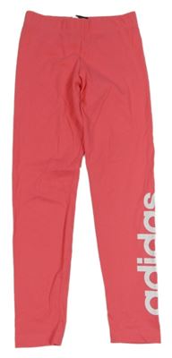 Lososové legíny s nápisem Adidas