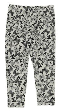 Biele legíny s motýly Shein