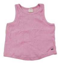 Ružový rebrovaný crop top Zara