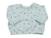 Svetlomodrá mikina so srdiečkami Primark