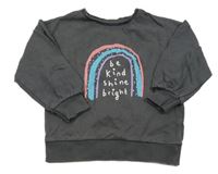 Antracitová mikina s dúhou George