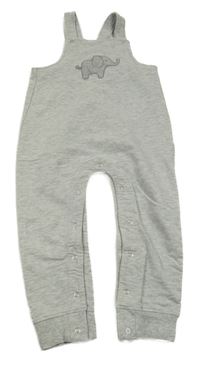 Šedé melírované laclové tepláky se slonem Impidimpi