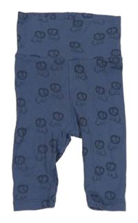 Tmavomodré ľahké tepláky s lvy H&M