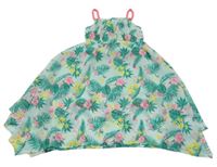 Svetlomodré šifónové šaty s listami a melónmi Dopodopo