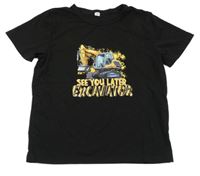 Čierne tričko s bágrom