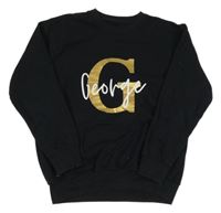 Čierna mikina s písmenem