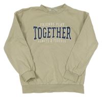 Béžová mikina s nápisom H&M