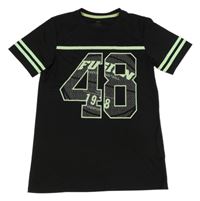 Čierne športové tričko s číslom H&M