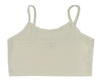 Smotanový crop top Shein