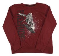 Vínová mikina se snowboardistou Chapter young