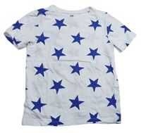 Biele tričko s modrými hviezdami H&M