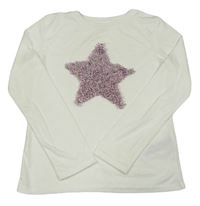 Biele tričko s 3D hviezdou Primark