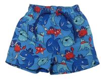 Modré plážové kraťasy s podmořským světem Matalan