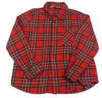 Červeno-zeleno-žlutá kostkovaná košile H&M