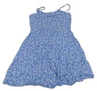 Světlemodro-biele kvetované ľahké šaty Primark