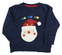 Tmavomodrá mikina so Santou zn. Mothercare