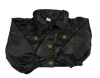 Čierna ľahká crop bunda s golierikom shein