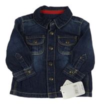 Nové - tmavomodrá rifľová košeľa Mothercare