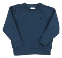 Tmavomodrá mikina s výšivkou Next