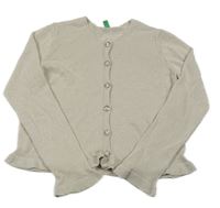 Svetlosivý trblietavý ľahký prepínaci sveter Benetton