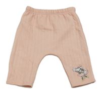 Svetloružové rebrované tepláky s Minnie Disney