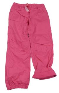 Ružové plátenné podšité nohavice Topolino